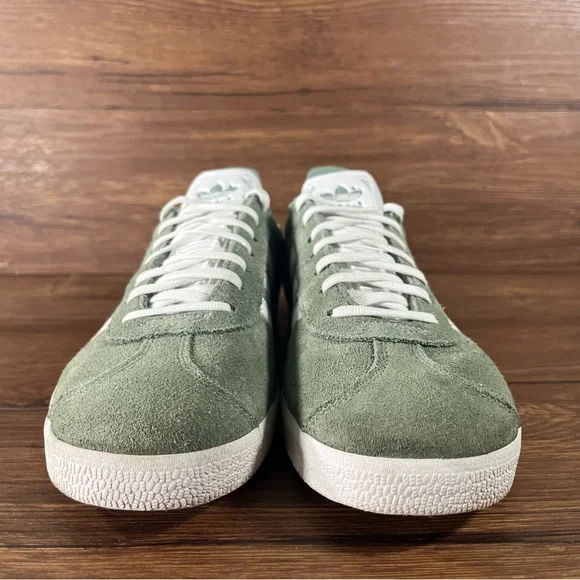 adidas Gazelle Green and White Sneakers - Picture 6 of 12